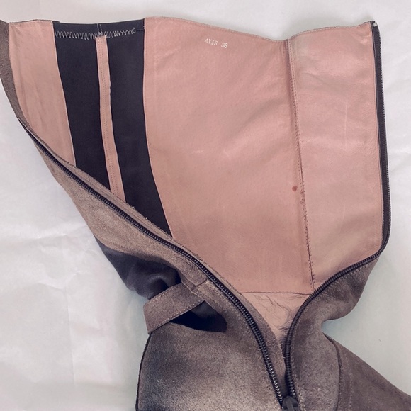 TILLY ROSE brown leather suede knee high Boots SIZE 38 - Picture 10 of 12